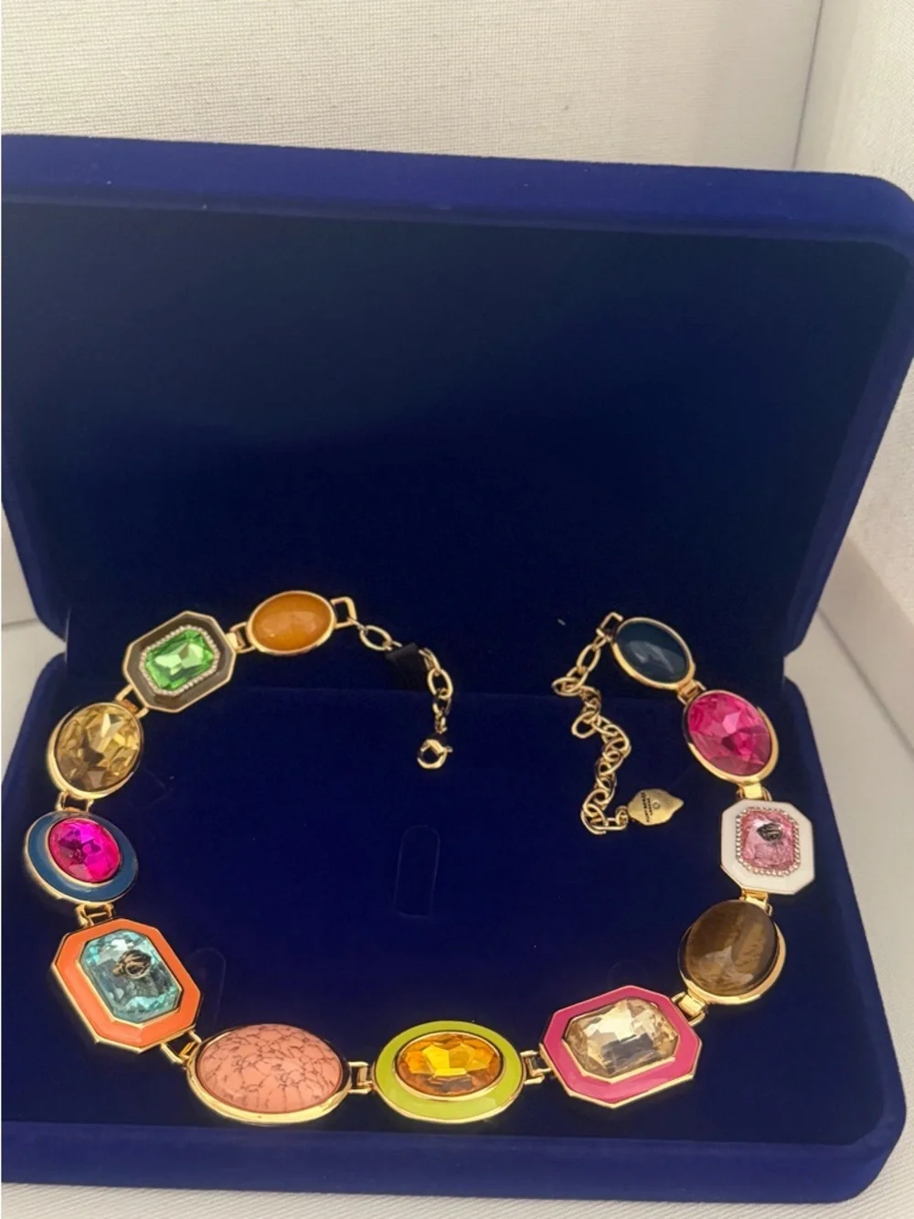 Kurt Geiger Multicolor Gemstone Statement Necklace. New ☀️ Luxurious Box Free ☀️ - Picture 7 of 17